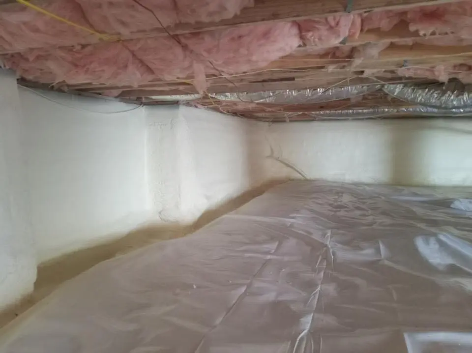 Crawl space encapsulation with closed-cell spray foam for Metal Roof Coating in East Haven
